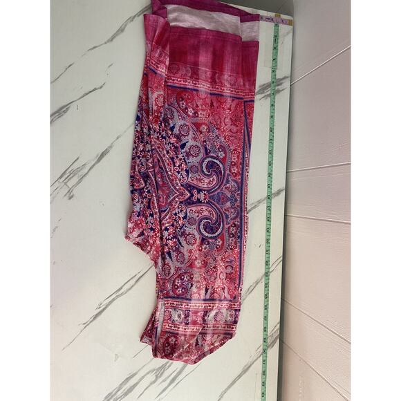 Catherine’s Pink Blouse Geometric Print Gem Fairy Spring Summer Popover 2X - Picture 7 of 8